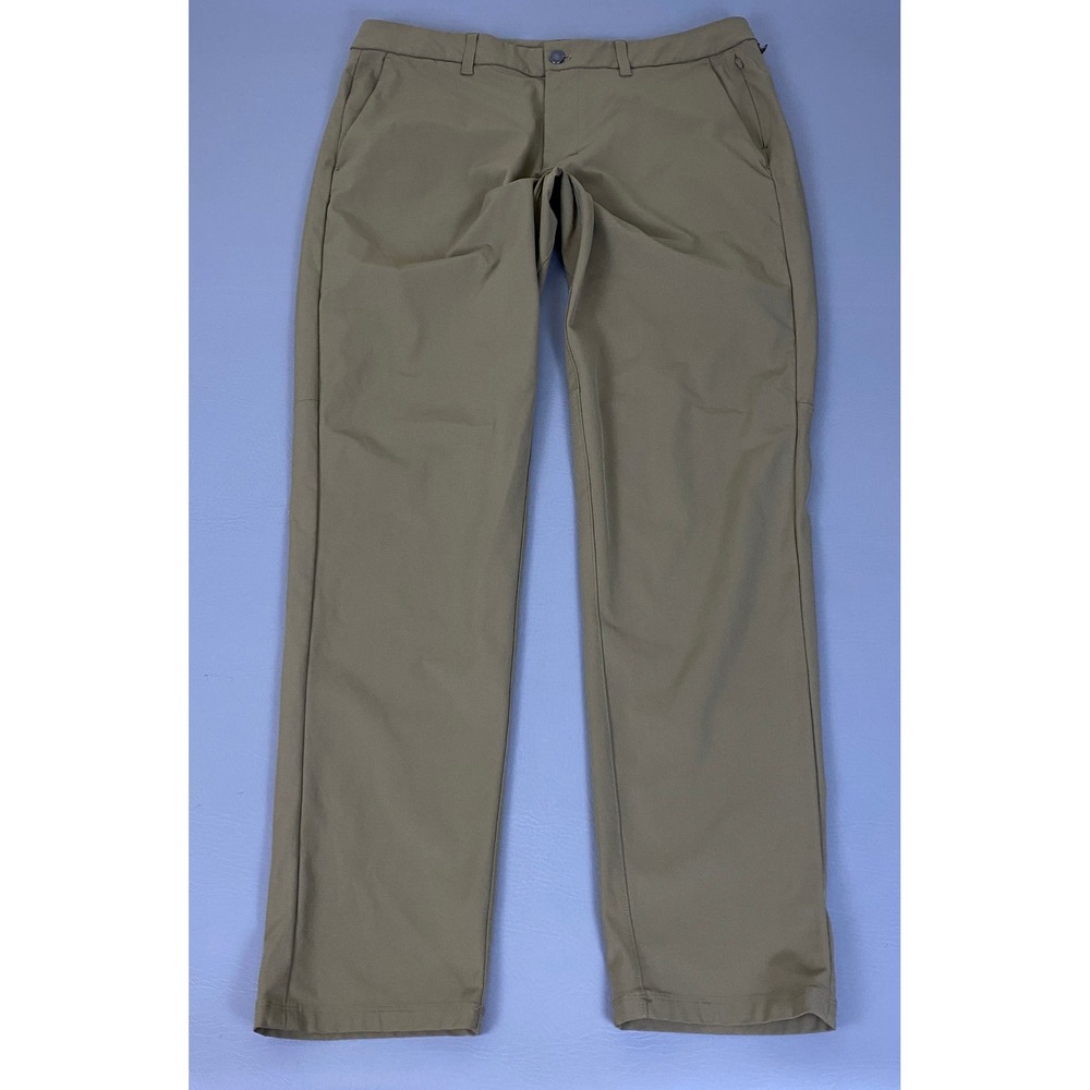 Lululemon Commission Slim Fit Pants Men's 36 Beige Tan Warpstreme Chino Khaki